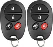 Key Fob Keyless Entry Remote Replacement for Toyota Solara Sienna Sequoia Avalon- 4 Buttons Car Key Fob FCC: GQ43VT20T (Set of 2)