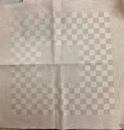 Checkerboard pillow topper 18 by 18 inch with 5.5 inch square center Linen