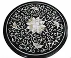 12" Pietra dura Handmade Inlay Work Marble Side End Table Top