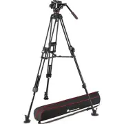 Manfrotto 504X Fluid Video Head with 645 3-Section Aluminum Fast Twin Leg Tripod