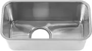 Single Bowl Kitchen Sink, Drop in RV Farmhouse Workstation Sink Kit with 90mm Drain, 390x190x185mm Flush Mounted Square Stainless Steel Utility Sink for Camper Trailer Caravan