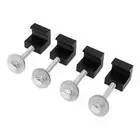 ´4PCS Tool Box Tie Down Tether J Hooks Aluminium Alloy Black For Pickup Truck