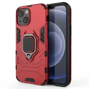 For iPhone 13 mini Case,Shockproof Armour Cover,Magnetic Ring Holder,Red