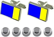 [Select Gifts] Shirt Dress Studs Viterbo City Italy Flag Cufflinks