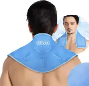 XL Neck Ice Pack for Injuries Reusable Gel Neck Ice Wrap for Pain Relief, Hot an