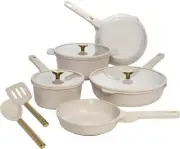 Ceramic Nonstick Cookware Set Cast Aluminum with Dual Layer Nonstick Coating Gol