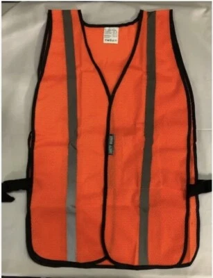 NEW Safety Works Professional Orange High Visibility Reflective SAFETY VEST