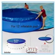 POOL COVER FOR INTEX AQUA DRICLAD 12' FOOT 366cm INFLATABLE SWIMMING POOL