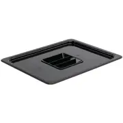Vogue Black Polycarbonate Lid - GN 1/2
