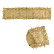 Isla Beaded Table Runner Diamonte Sequin 40 x 180 cm (Gold, Red)