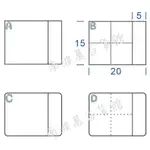 方形連續章 老師/教師作業專用章 訂正 格線印章-1格 單格 田字格 訂正章 注音田字格印章