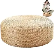 Tatami Floor Cushion Natural Woven 16 Inch Floor Cushions for Sitting Buddha Meditation Seat Cushion Comfortable Cushions for Adults Living Room, Seat, Tatami