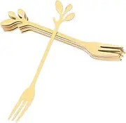 Alipis 10Pcs Mini Forks Elegant Stainless Steel Stirring Forks for Appetizers Desserts Salads Portable Mini Forks for Cocktail Parties Outdoor Use
