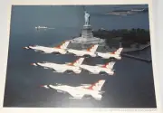 USAF THUNDERBIRDS AIR DEMO SQUADRON F-16 2-SIDED FULL COLOR POSTER 8-1/2' x 11"