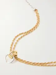[Bottega Veneta] Bottega Veneta - Gold-plated And Silver Necklace - One size One size Gold