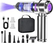 Car Vacuum Cleaner, Handheld Vacuum Cleaner Powerful 22000 PA, Portable Mini Vacuum, 4-in-1 Compressed Air Duster & Air Blower & Pump for Car, Home, Office, Camping (Silverpurple)