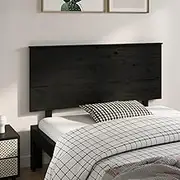 Bed Headboard, Beds Head Frame Black 139 cm Solid Wood Pine