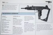 Uzi Submachine Gun Picture Out of Print Spec Sheet Article Display Decor