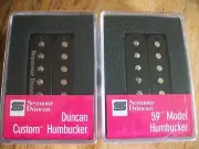 SEYMOUR DUNCAN SH-5 DUNCAN CUSTOM AND SH-1N 59 MODEL HUMBUCKER PICKUP SET BLACK