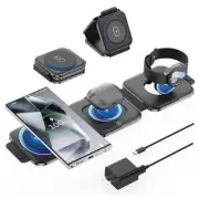 Foldable 3 in 1 Wireless Charger for Samsung Multiple Devices, Travel Wireless