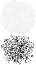 Veemoon 200 Sets Furniture Fittings Connector Screws with Plastic Dowel Inserts for Cabinet Hinge Repair Kit Includes Self Tapping Screws for Easy Installation Kitchen and Bathroom