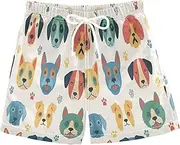 [RPLIFE] Boy Swim Trunks, Anti Chafe Swim Trunks for Boys 2 T, Cute Dogs Beige