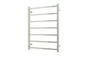 Radiant STR01 Square Bar Heated Towel Rail - 600 x 800mm - Mirror Polished - Stainless Steel- Bottom Left/Top Right Wiring