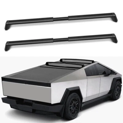 2Pcs Adjustable Aluminium Crossbar Fits For Cybertruck Roof Rail Rack Carrier
