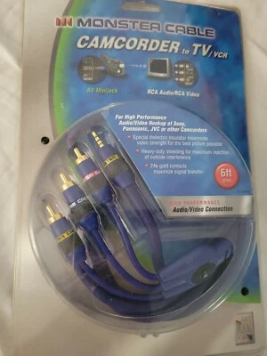 Monster Cable Camcorder to TV/VCR/AV Receiver High Performance Cable, 6ft
