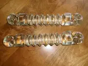 PAIR Vintage 12” Clear Glass Pyrex USA Made Strain Insulator