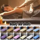 Beauty Bedsheet Salon Sheets Spa Bed Cover Bed Skirts Massage Hospital with Hole