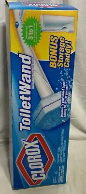 Clorox Toilet Wand Disposable Cleaning System w/ Plastic Caddy, Wand, 6 Pads.