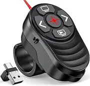 Elegamefy Finger Ring Presenter, 2-in-1 USB C Presentation Remote Control for Mac Windows Linux Powerpoint Rechargeable Pointer Wireless Presenter