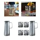 Glass Pitcher 1450ml Heat Resistant Juice Carafe Borosilicate Glass Jug Glass