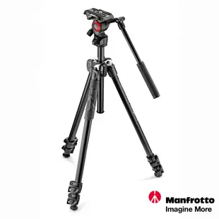 Manfrotto 曼富圖 290系列 油壓雲台 輕巧三節腳架套組 MK290LTA3-V