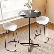 Round Office Table Coffee Table Small Dining Table for Home Kitchen Living Room Tall Round Breakfast Bar Modern Conference Table Bistro Pub Table