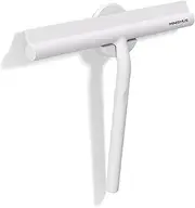 Minismus Shower Squeegee for with Magnetic Hook - Silicone Window Wiper - Shower Squeegee for Glass Doors - Glass Squeegee Bathroom Shower - Window Squeege (21 cm, White)