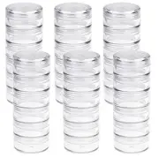 6 Sets 6 Layer Stackable Plastic Containers, 10G/10ML Clear Cosmetic Storage