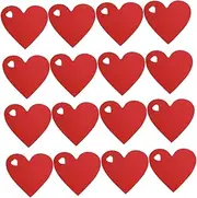 SAFIGLE 200pcs Red Heart Shaped Tags for Valentine Day Present Packing Romantic Paper Decoration Labels with Heart for Crafting and Present Giving