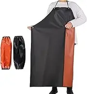 Durable waterproof rubber Heavy duty black plus size plastic apron for men/women