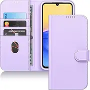 JETech Wallet Case for Samsung Galaxy A15 5G / 4G 6.5-Inch, Shockproof PU Leather Magnetic Flip Cover with Card Holder, Stand Feature and Full Camera Protection (Light Purple)