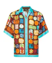 Dsquared2 Summer Lovers Drop Shoulder Bowling Shirt IT52,IT50,IT48,IT46 multi-color