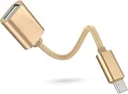 Vaguelly OTG to Micro USB Adapter Cable Compatibility for Smartphones Tablets Durable Gold OTG Cable for Data Transfer Access When Screen is Broken