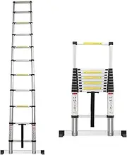 Telescoping Ladder 20ft / 16ft / 12.5ft / 10.5ft, Aluminum Extension Telescopic Ladders for Rooftop RV Attic Outdoor Indoor Use, Load 150kg/330lbs WZSS