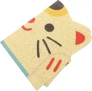 Kisangel Cat Litter Box Mat Cartoon Cat Litter Mat Non-slip Litter Box Mat Litter Mat for Cats