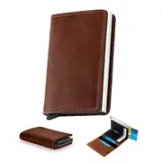 PU Leather Pop-up Card Holder Wallet RFID Blocking Purse