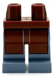 Lego New Reddish Brown Pants Sand Blue Legs w/ Reddish Brown Apron Minifig Part