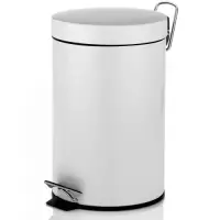 在飛比找Yahoo奇摩購物中心優惠-《KELA》簡約腳踏式垃圾桶(白3L) | 回收桶 廚餘桶 