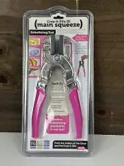 We R Memory Keepers Crop-A-Dile Hole Punch Eyelet Setter Tool Pink 1/8 & 3/16