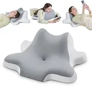 DONAMA Neck Pillow for Sleeping,Leaning and Lying,Contour Memory Foam Pillow for Side Back Stomach Sleeper,Ergonomic Cervical Pillow for Neck Pain and Shoulder Pain Relief
